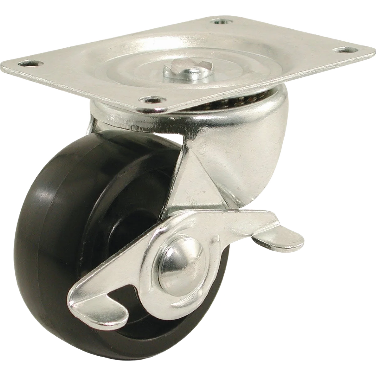 Smooth Shepherd Hardware Polypropylene General Duty Swivel Plate Caster with Brake Original Design