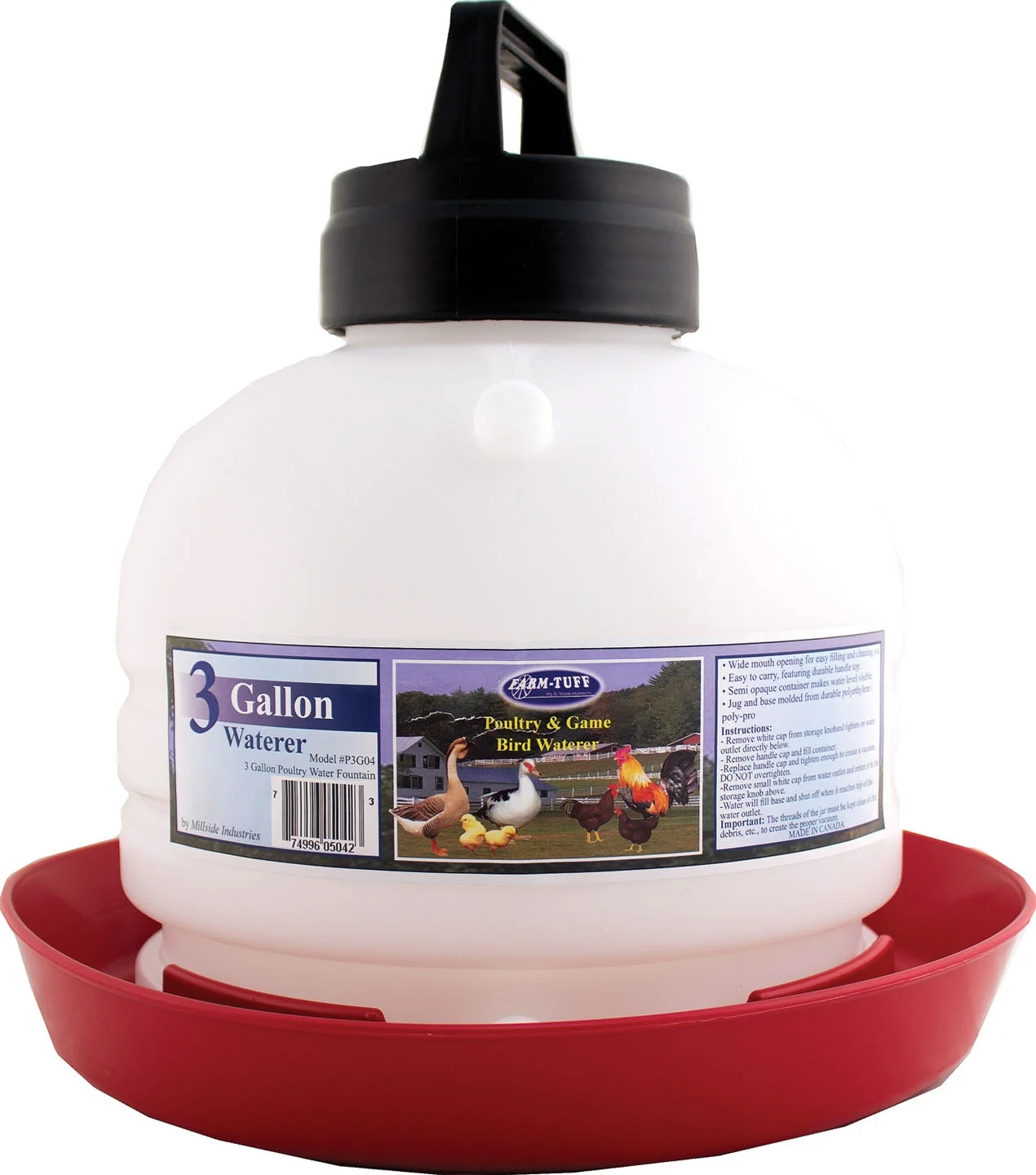 Professional Farm-Tuff 3-gal. Poultry Fountain Trendy