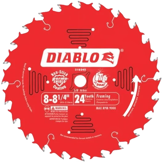 Convenient Diablo 8-1 4-In. 24 Tooth Framing Saw Blade Refined