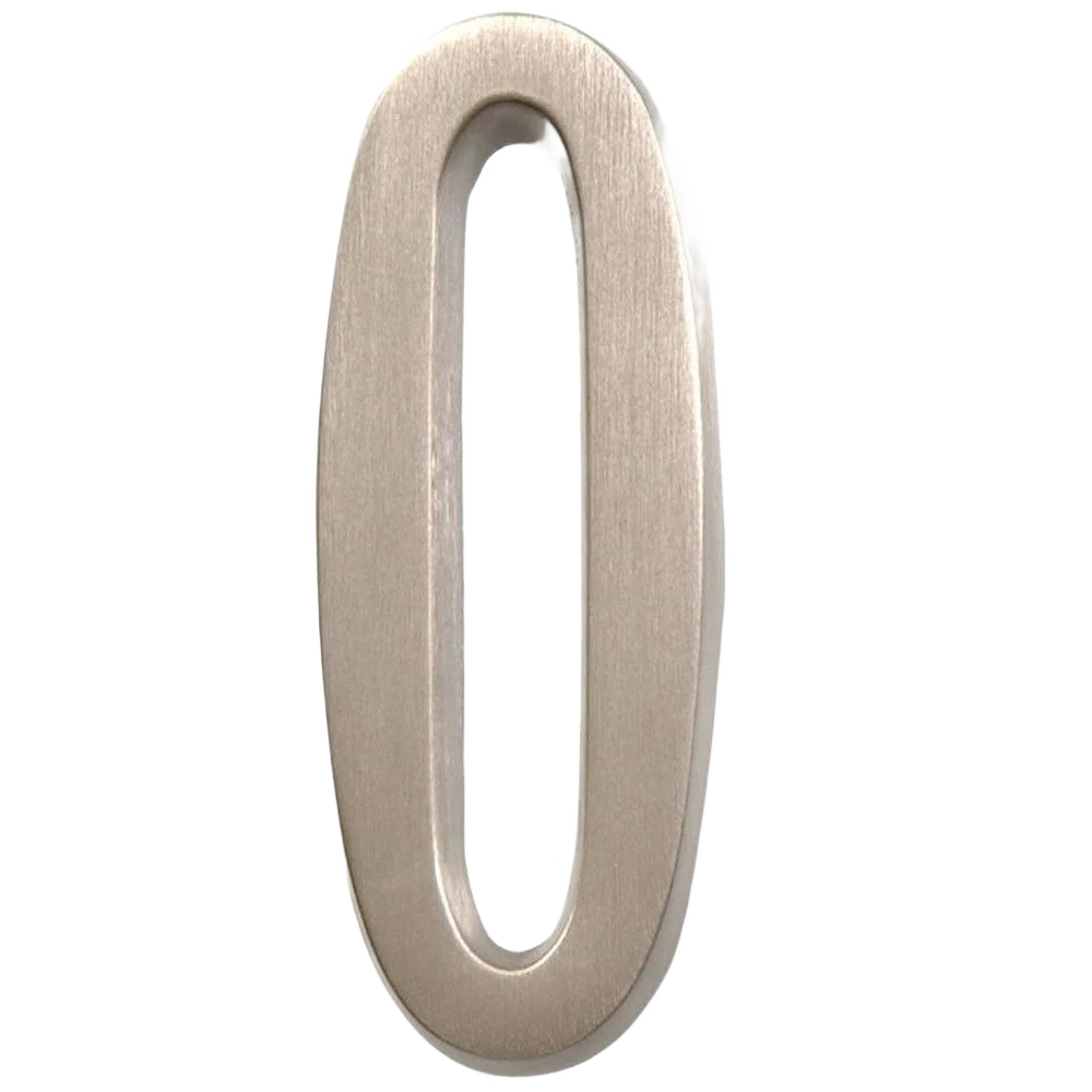 Pure Hillman Distinctions 4-In. Adhesive Nickel House Number 0 Certified