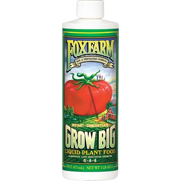 Contemporary FoxFarm Grow Big Liquid Plant Food 1 pt. Certified