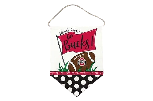 Modern Magnolia Lane 18 x 25 OSU We all Cheer Door Hang Professional