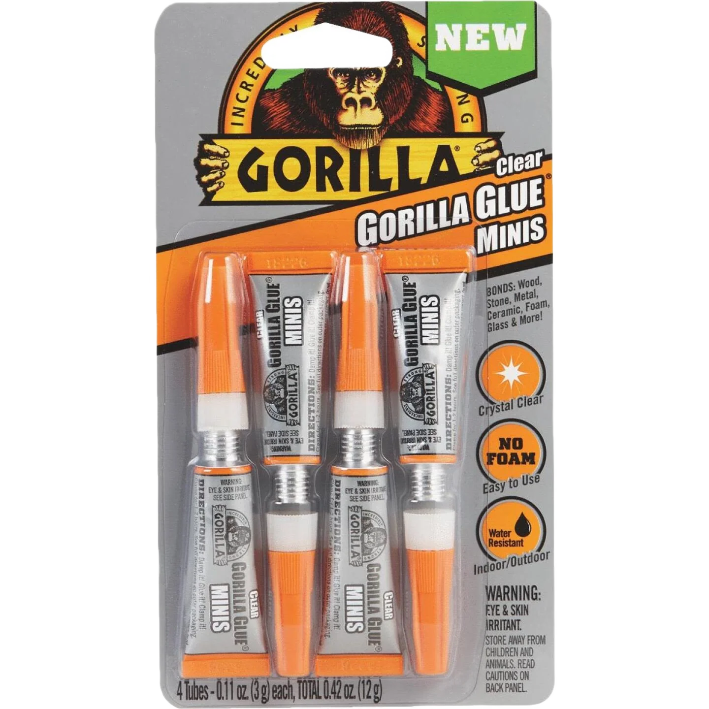 Professional Gorilla Clear Mini All-Purpose Glue 4-Pack 0.42 oz. Unique