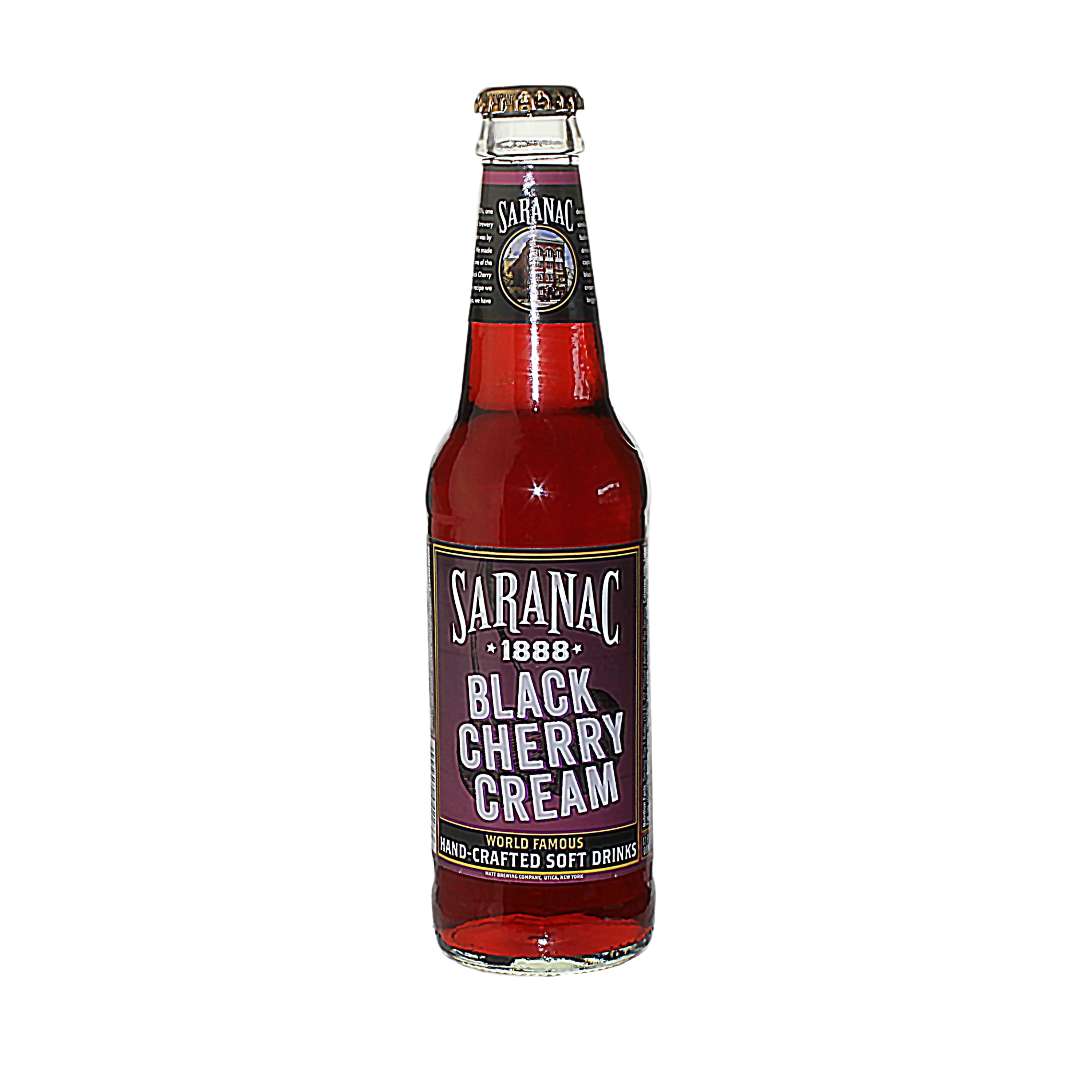 High-End Saranac Black Cherry Cream Soda 12 oz. Long-Lasting