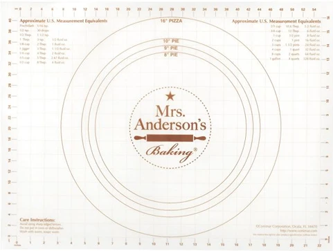 Authentic Mrs. Anderson’s Baking Non-Slip Pastry Rolling Mat Original Design