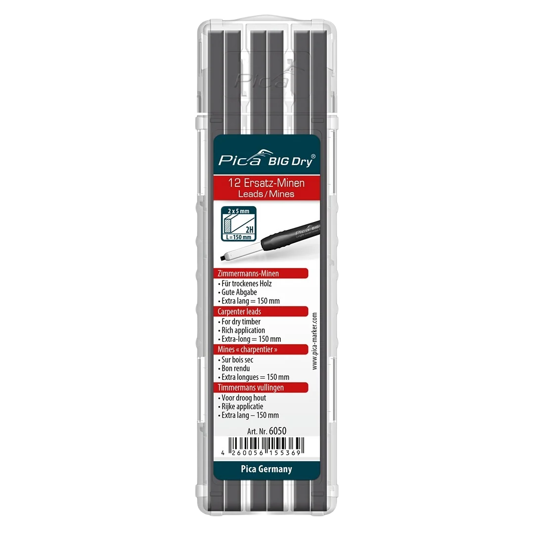 Dependable Pica BIG-Dry Carpenter 2H Refill Leads 12PK Unique