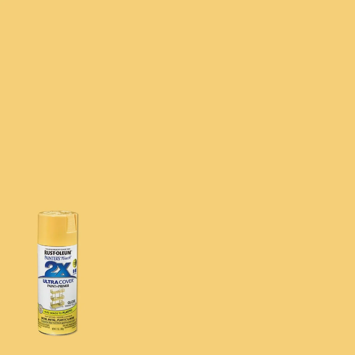Environmentally Friendly Rust-Oleum Painters’ Touch 2X Warm Yellow Gloss Spray Paint Primer 12 oz. High-Grade