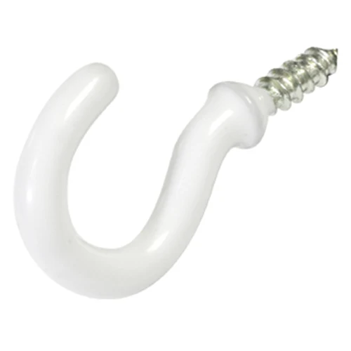 Outstanding Hillman 3 4 In. Cup Hook White Vinyl 50-Pack Verified