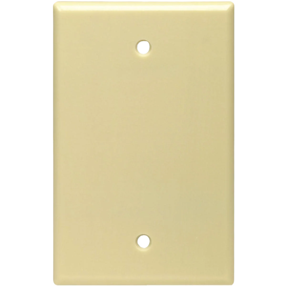 Functional Leviton 1-Gang Ivory Midway Thermoset Blank Wall Plate Green