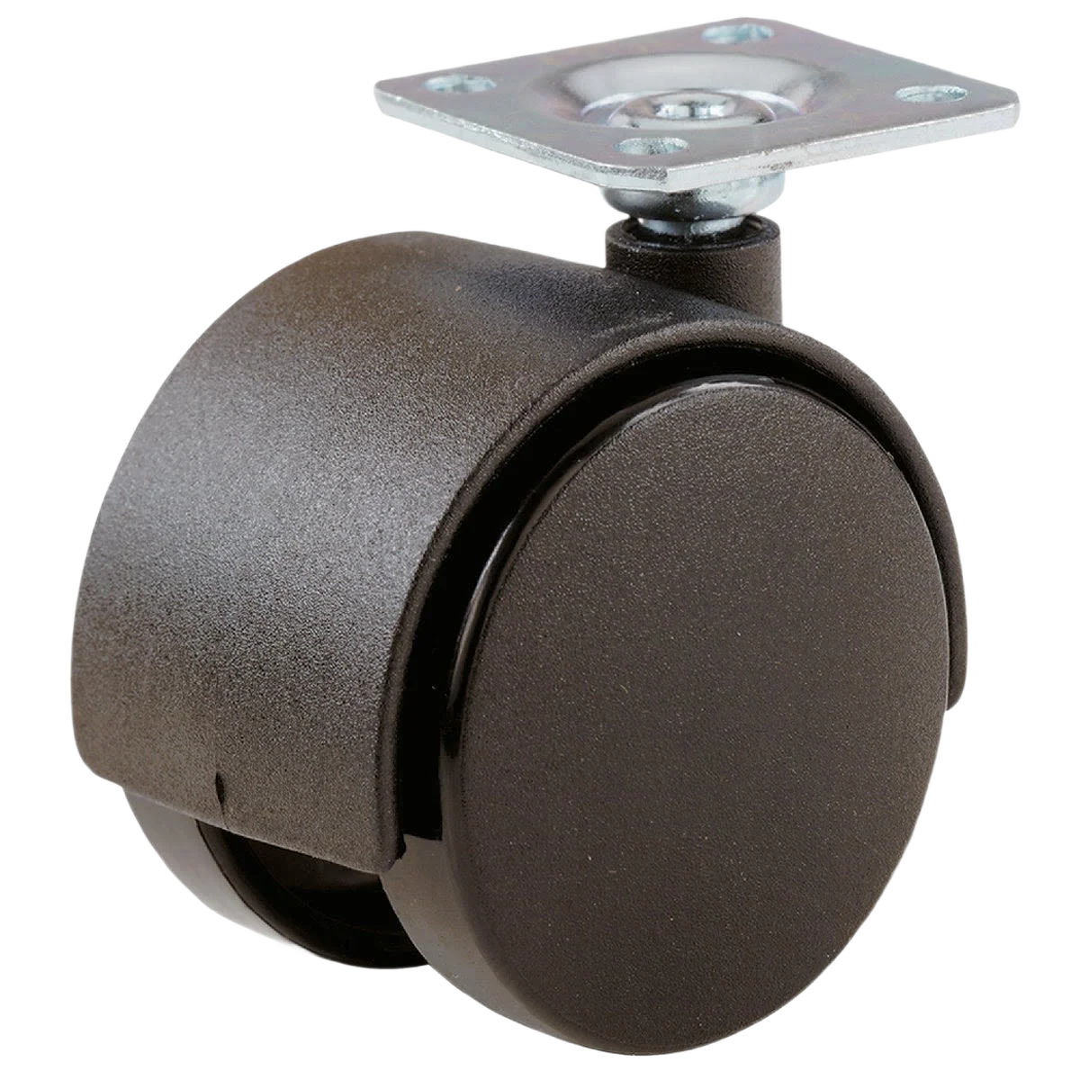 Natural Do it 2 In. Black Twin Wheel Plate Caster 2-Pack Clean