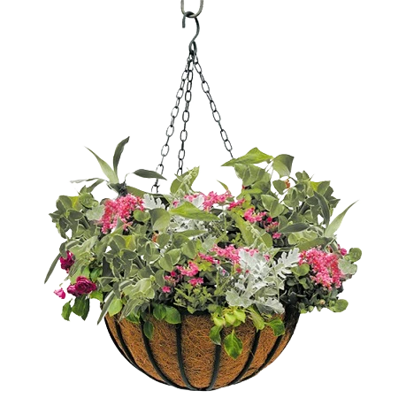 High-Grade Border Concepts Liberty Hanging Basket with Coco Liner 7 x 18 in. Lightweight