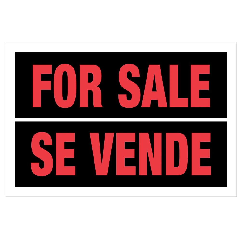 Fast Hillman Red White Bilingual For Sign 12 in. x 8 in. Verified