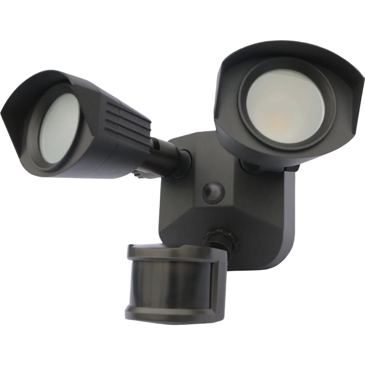 High-Quality Satco LED Dual Head Bronze Outdoor Motion Sensor Security Light Specialty