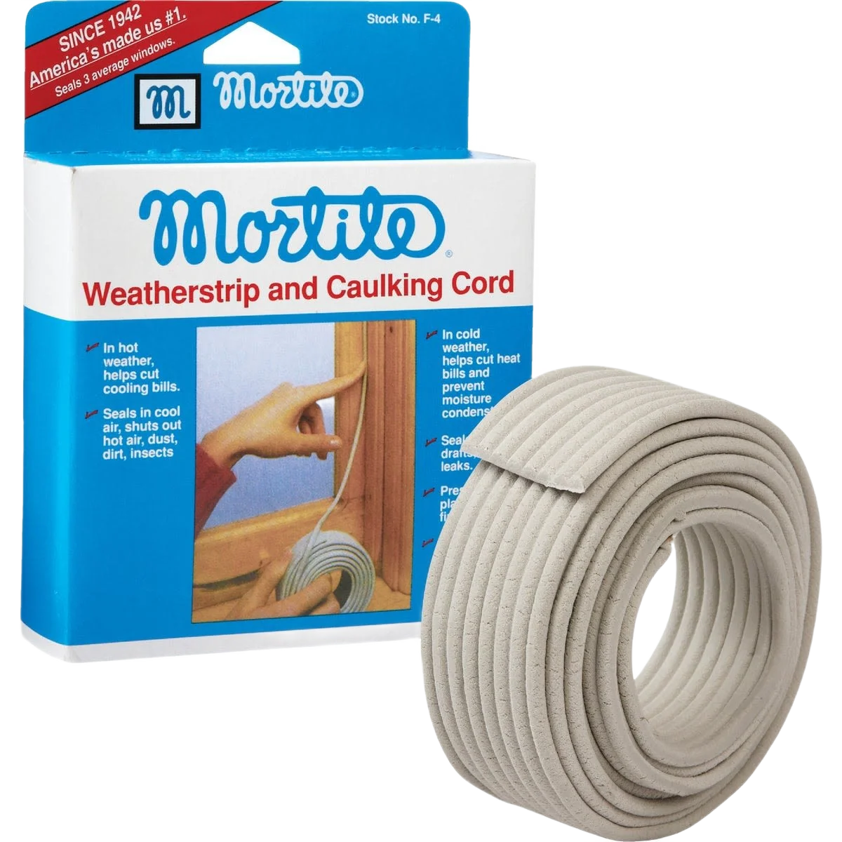 Top-Quality Mortite Gray 9-1 2 Oz Weatherstrip Caulking Cord 45 Ft. Refined