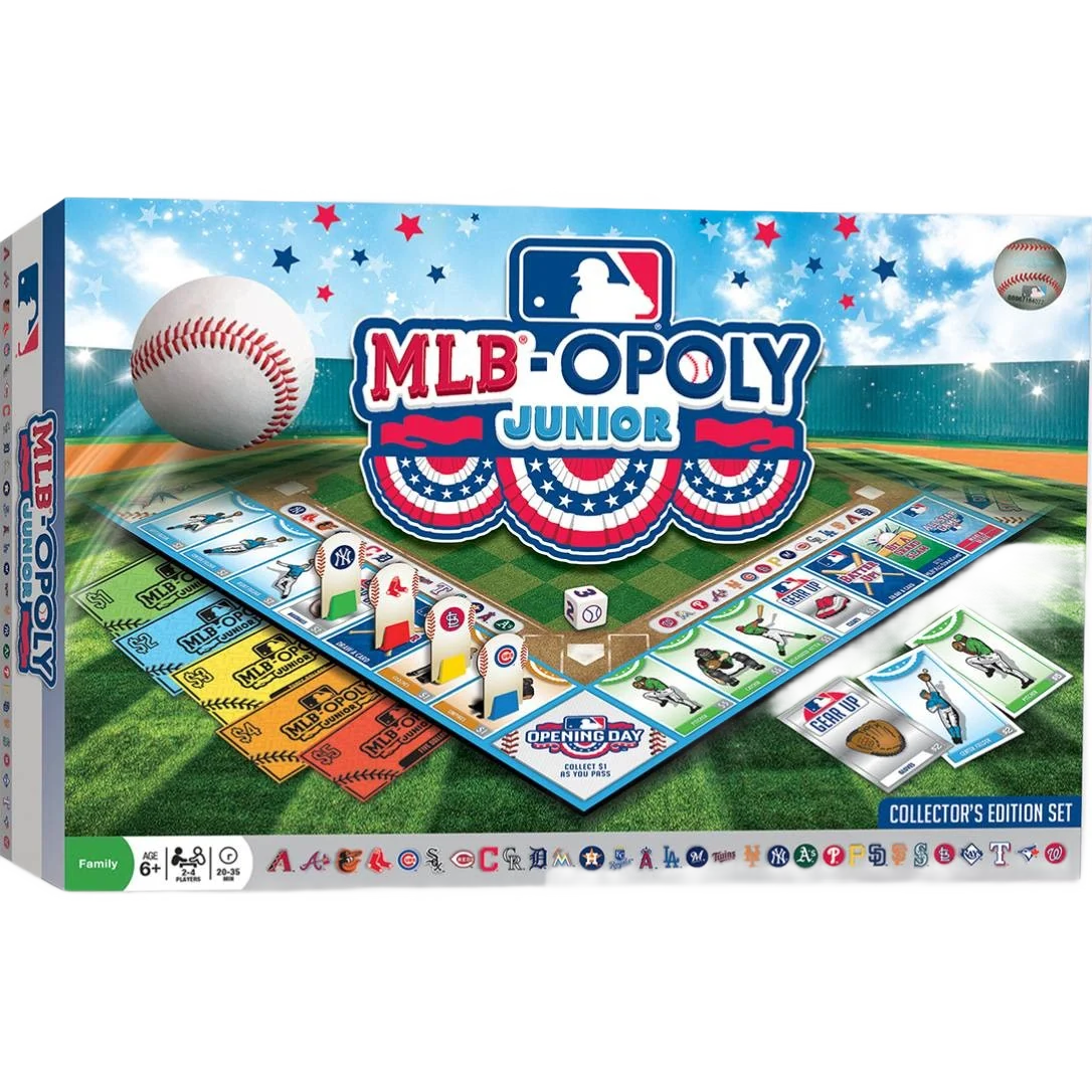 Eco-Friendly MasterPieces MLB®-OPOLY Junior Board Game Versatile