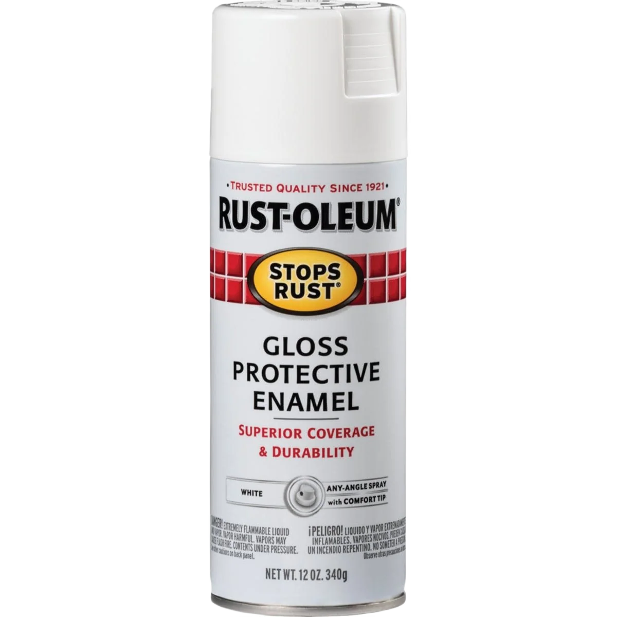 Reliable Rust-Oleum White Gloss Protective Enamel Spray Paint 12 oz. Artisan