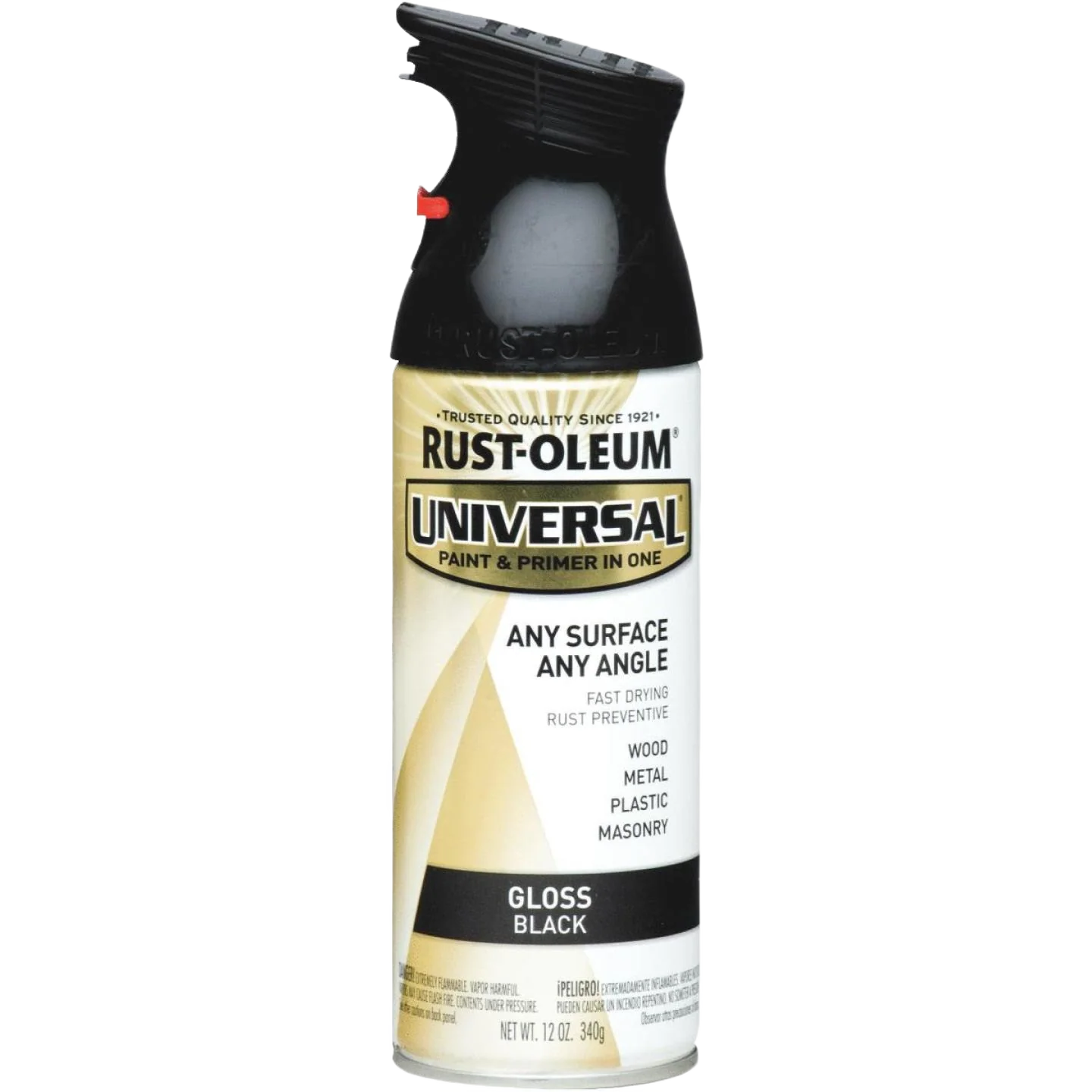 Functional Rust-Oleum Universal Gloss Black Paint And Primer Spray 12 oz. Premium