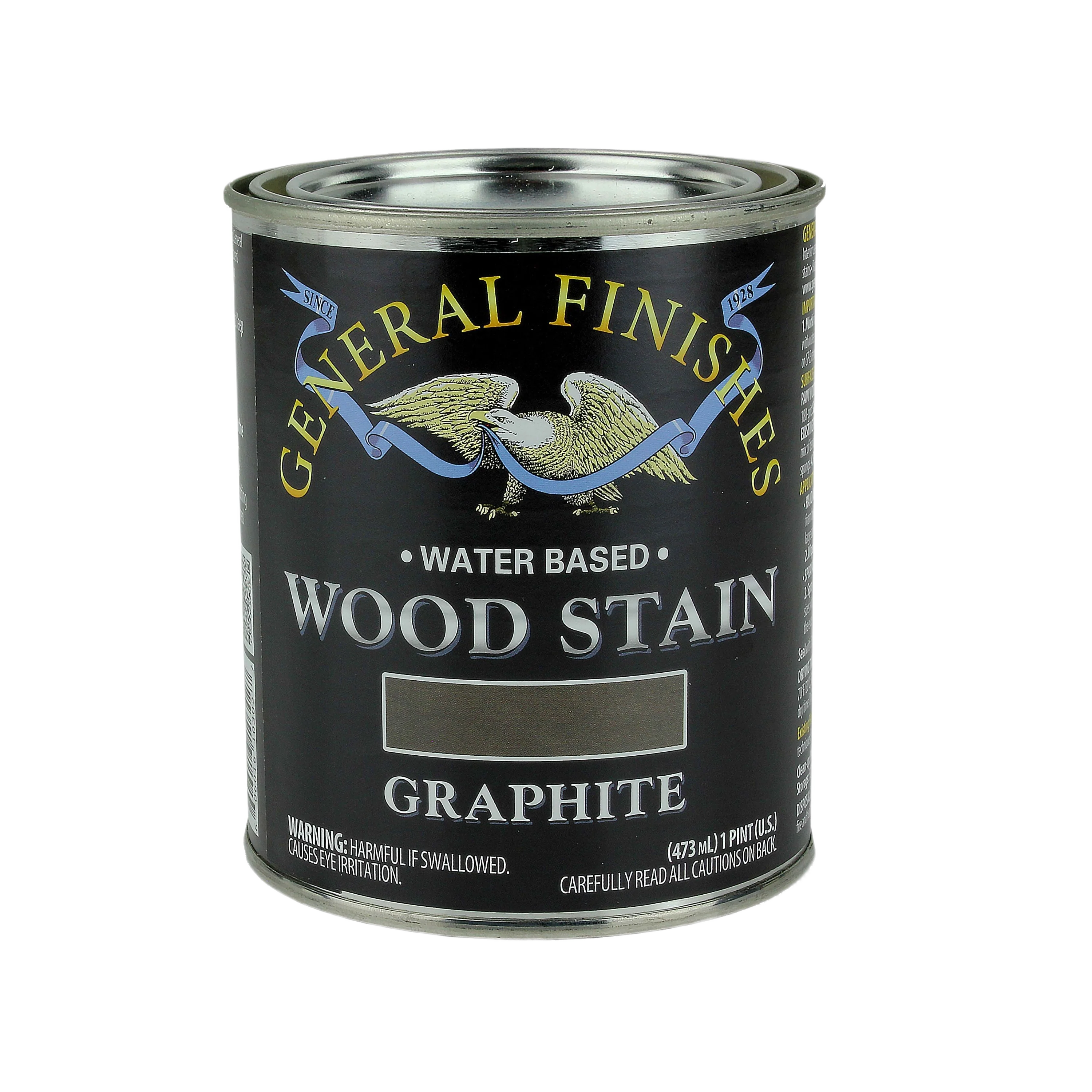 Expertly Made General Finishes Graphite Water Based Wood Stain Pint Enhanced