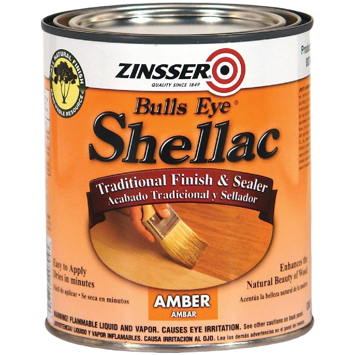 Organic Zinsser Amber Bulls Eye Shellac 1 Quart Trusted
