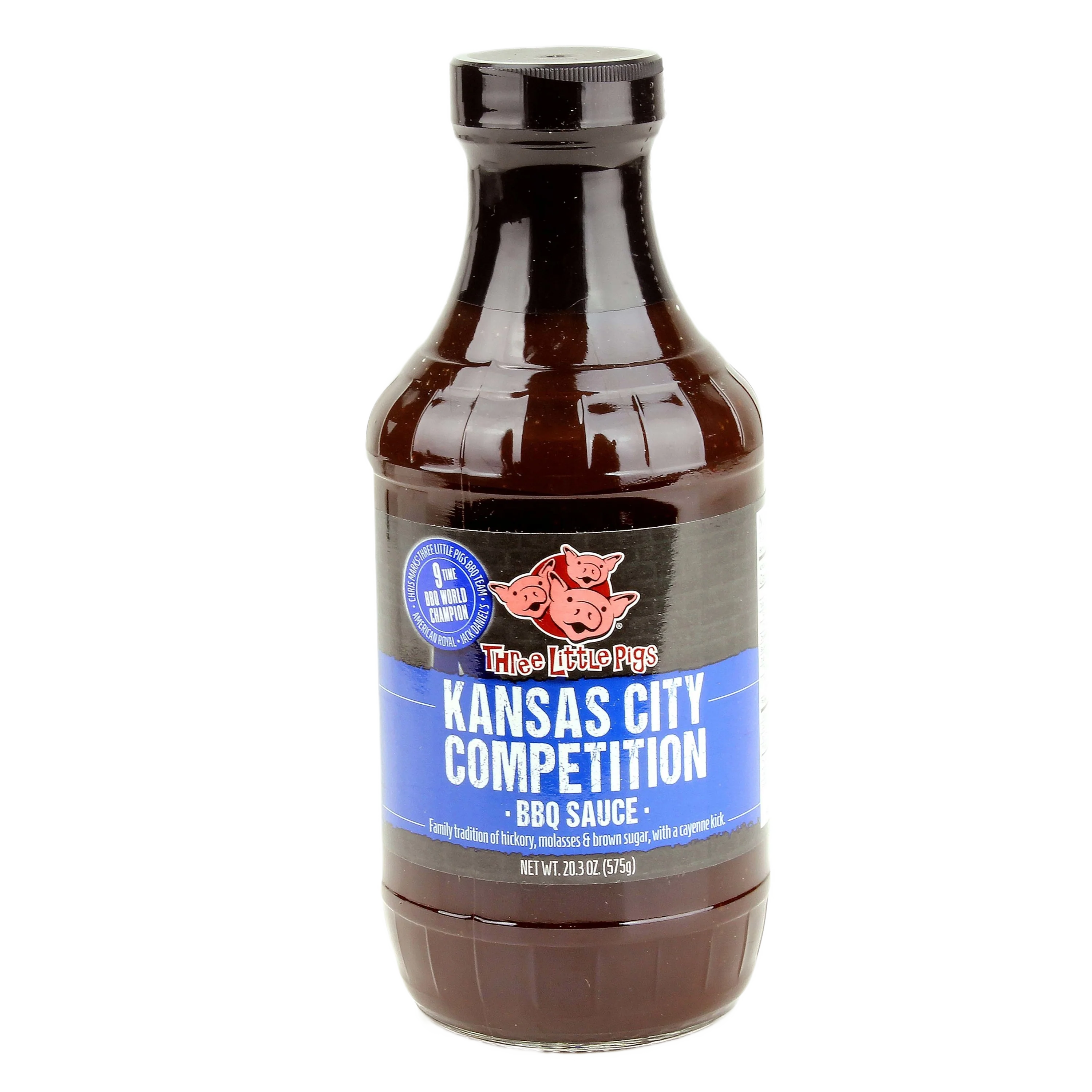 Flexible Three Little Pigs Kansas City Competition BBQ Sauce 20.3 oz. Exceptional