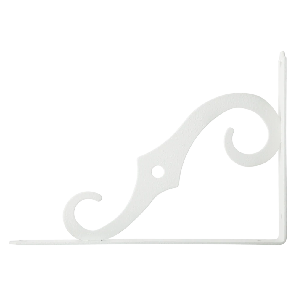Exceptional National Hardware 10 D. x 7 H. Antique White Steel Ornamental Shelf Bracket Plant Hanger Unique