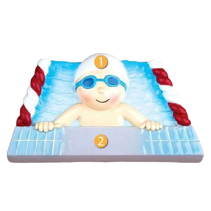 Responsible PolarX Personalized Boy Swimmer Ornament Original Design