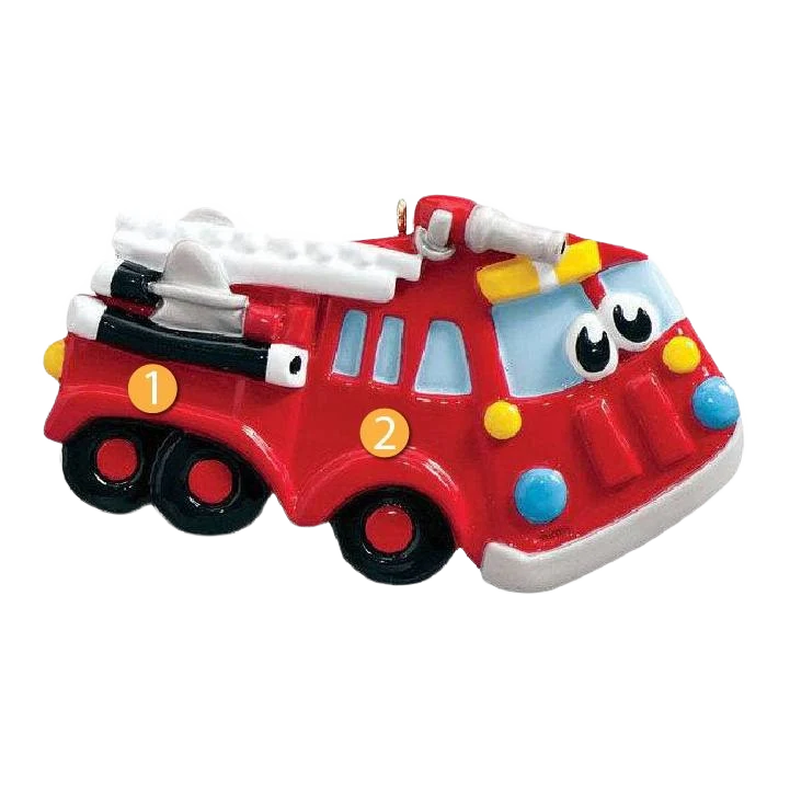 Crafted Rudolph Me Personalized Fire Truck Toy Ornament Consistent