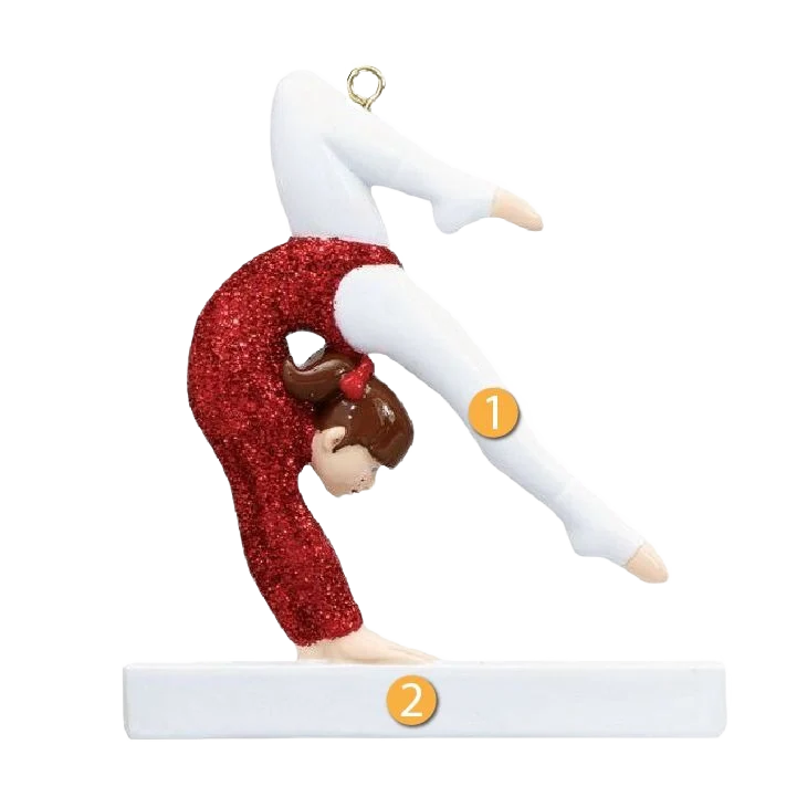 Durable Rudolph Me Personalized Gymnast on Beam Ornament Fast