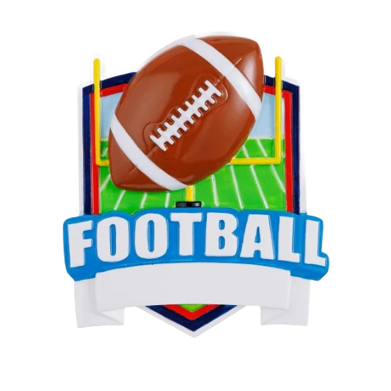 Functional PolarX Personalized Football Shield Ornament Eco-Friendly