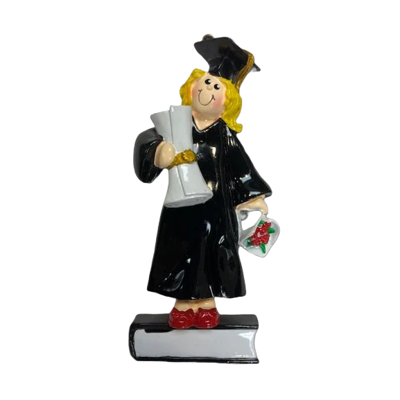 Comfortable Rudolph Me Personalized Blonde Hair Female Graduate Ornament Premium