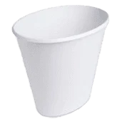 Secure Sterilite 2.5 Gal. White Oval Wastebasket Practical