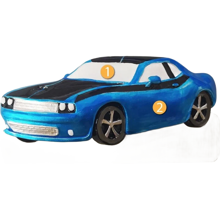 Trendy PolarX Blue Muscle Car Ornament Official