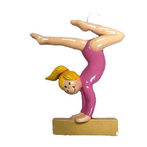 Secure Rudolph Me Personalized Blonde Hair Female Gymnast Ornament Breathable
