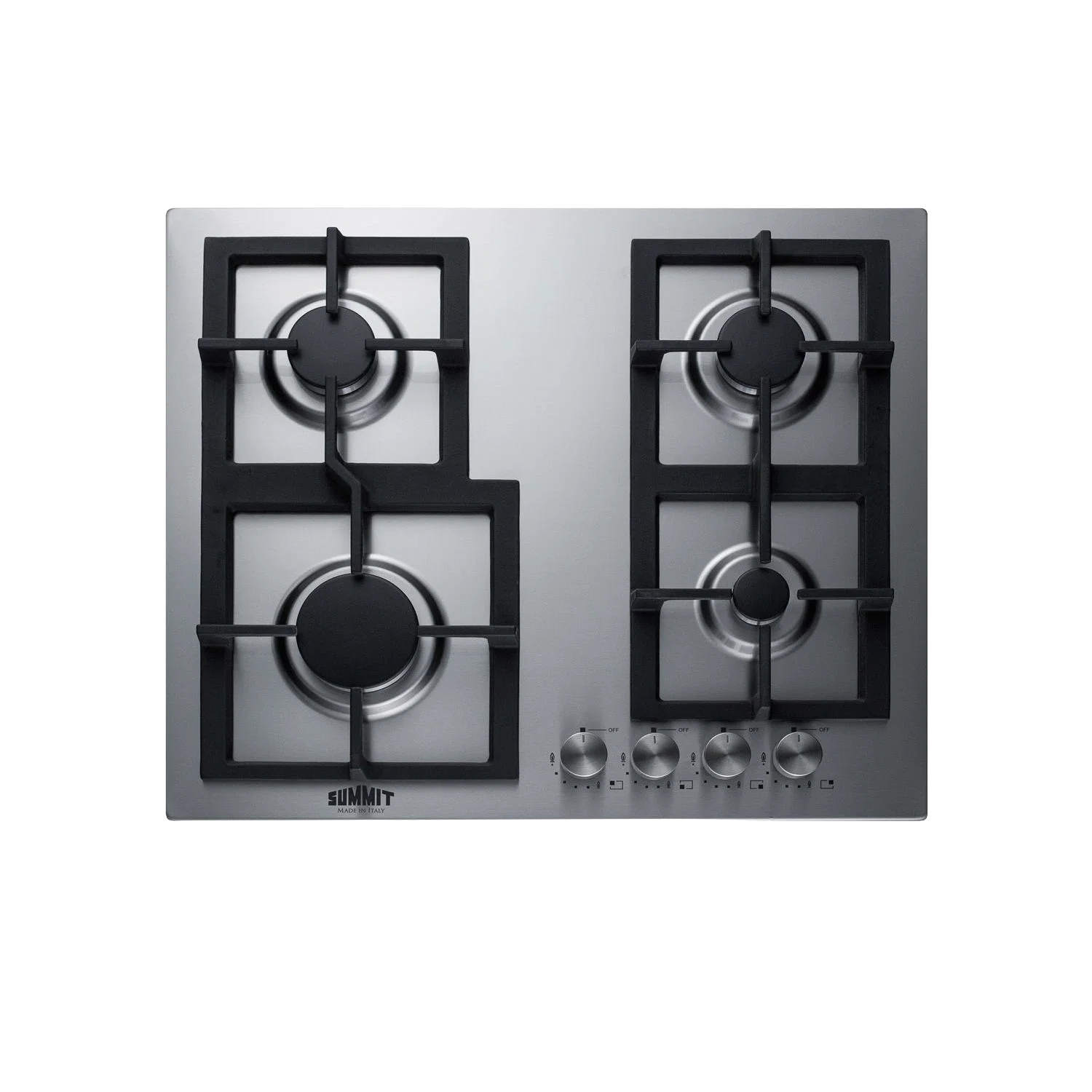 Clean 24 Wide 4-Burner Propane Gas Cooktop In Stainless Steel Sophisticated