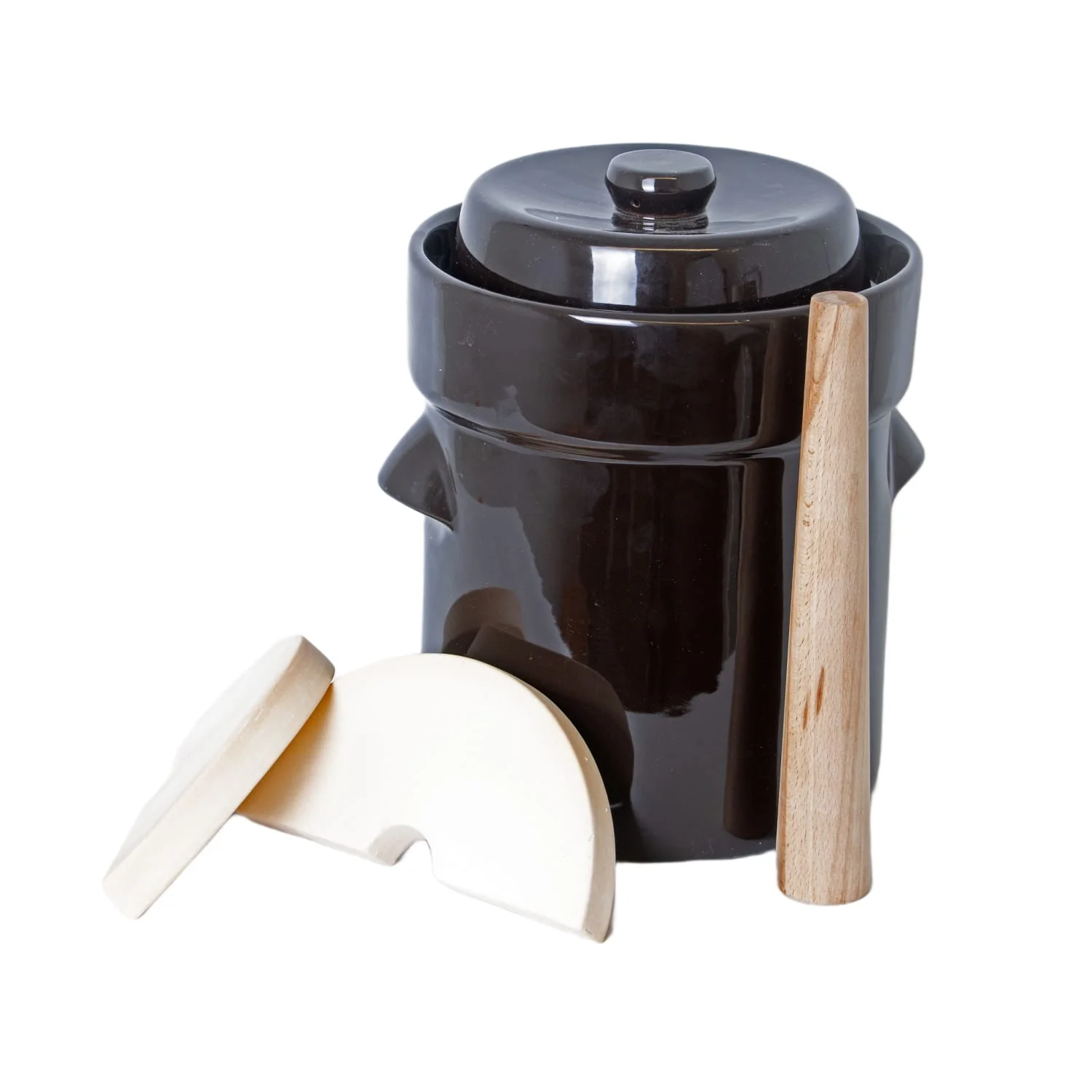 World-Class Hausgemachten 2.6-Gal Crock with Stomper Weights Official