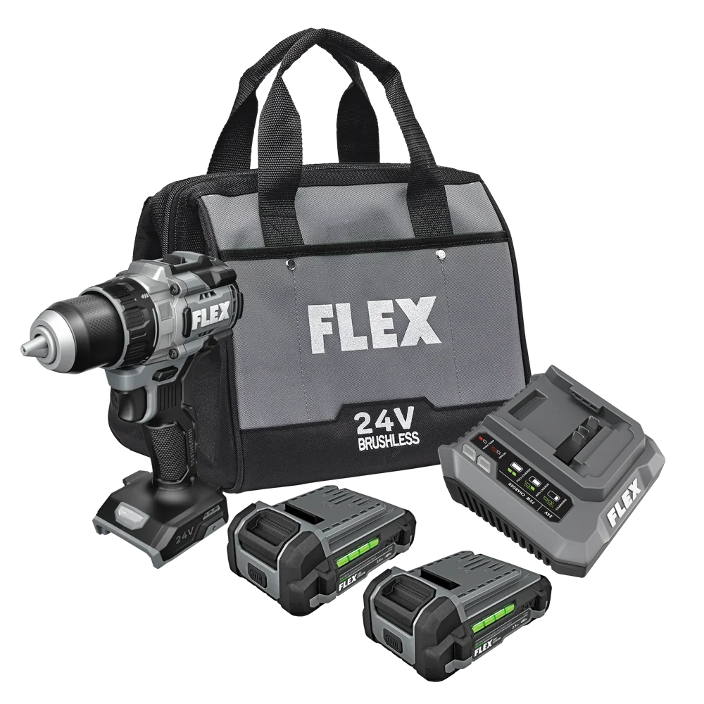 Prestigious FLEX 24V 1 2 2-Speed Drill Driver Kit Pure