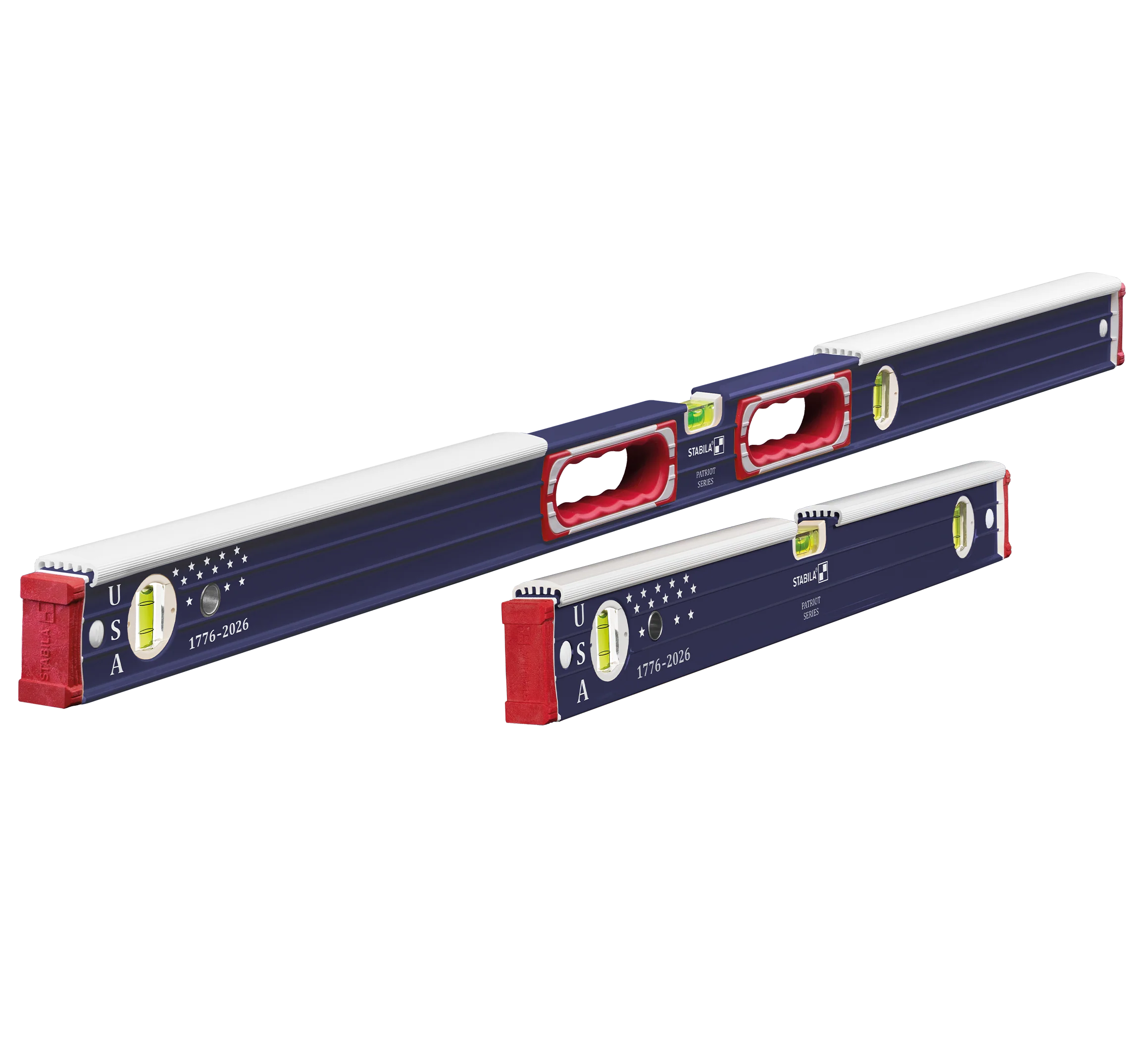 Exceptional Stabila Limited Edition Patriotic Type 196 Heavy Duty Mason 24 and 48 Level Set Selected