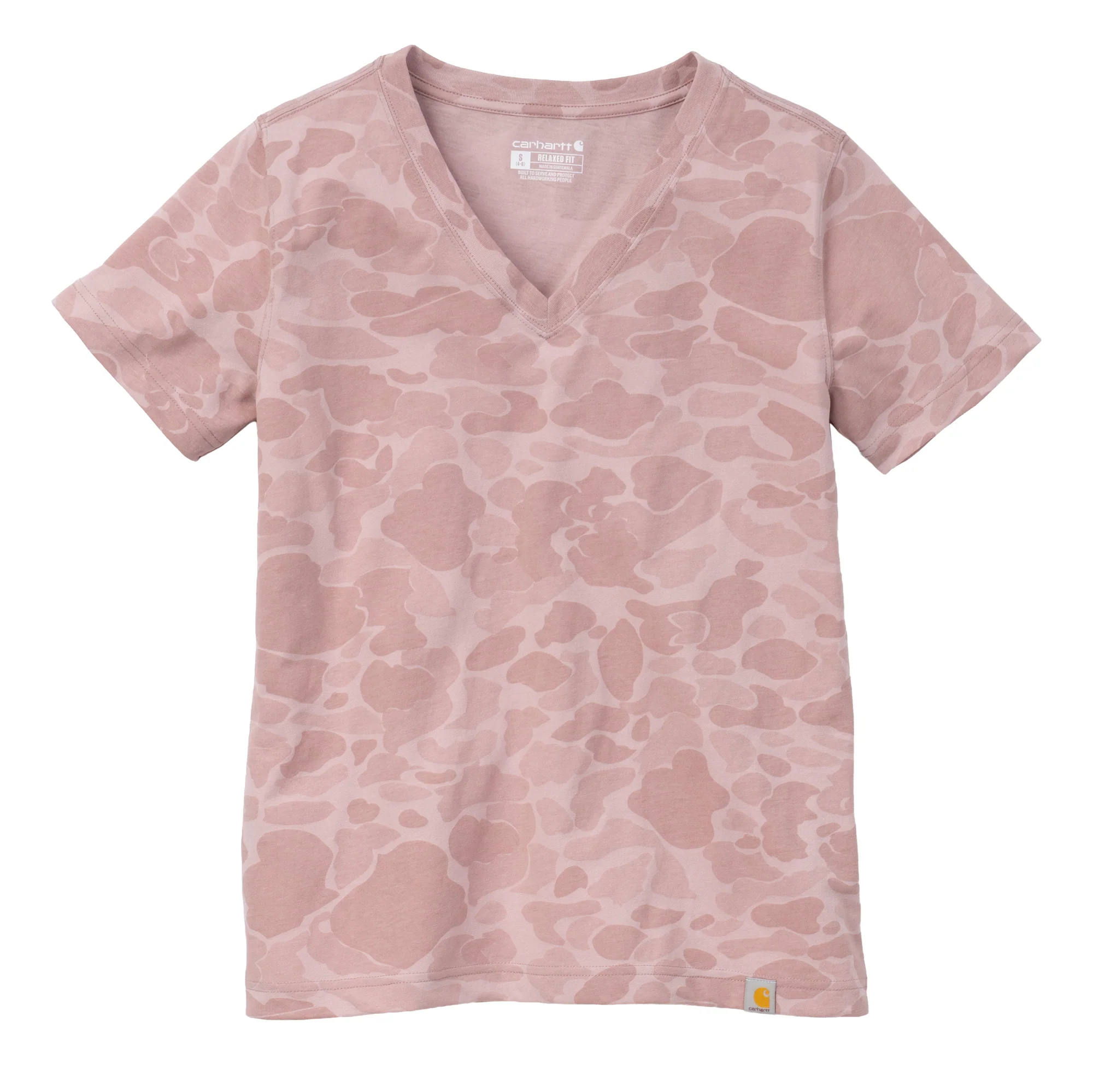 Smooth Carhartt Women’s Irvine Relaxed V-Neck Heritage Camo T-Shirt Stylish