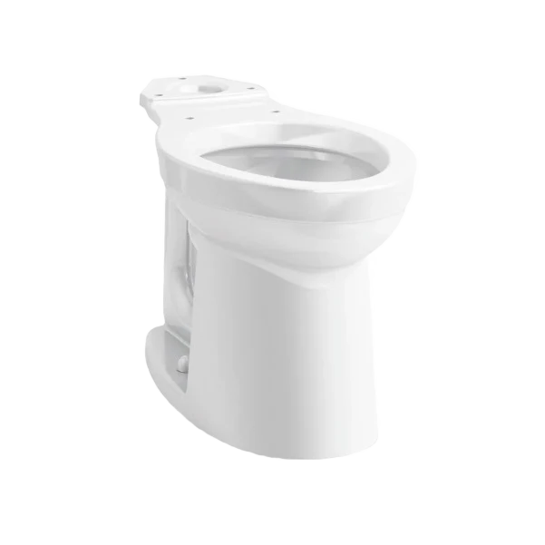 Carefully Designed Kohler White Kingston Elongated Chair Height Toilet Bowl Practical