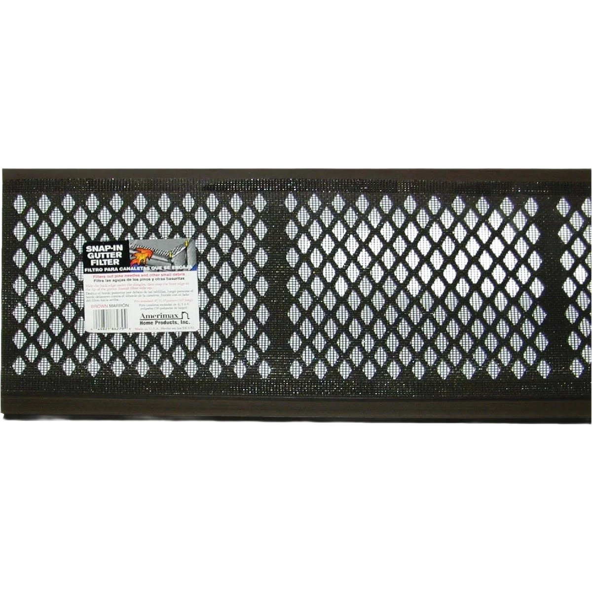 Genuine Amerimax 3 ft. Vinyl Gutter Guard with Filter Brown Organic