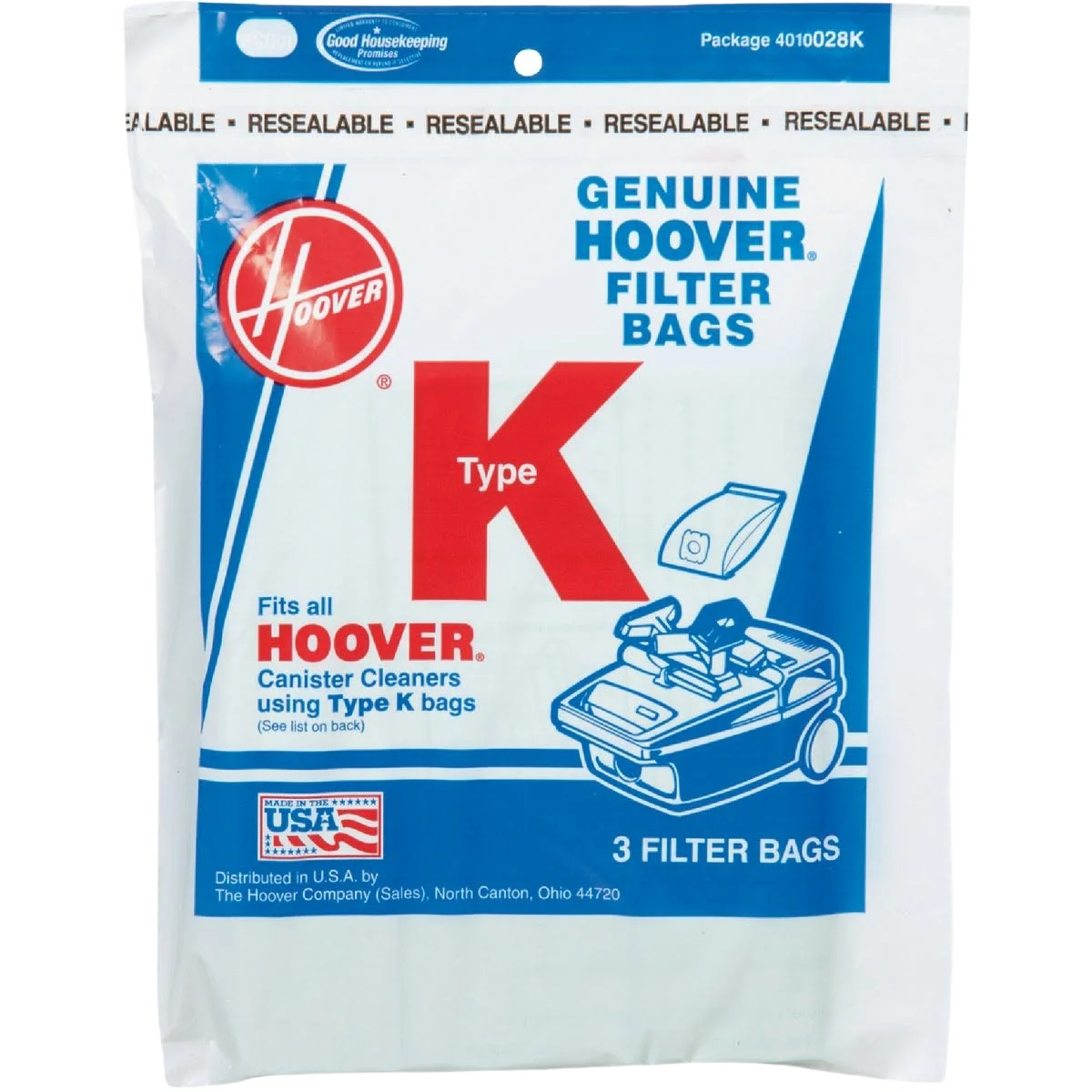 Smooth Hoover Type K Vacuum Bags 3-Pack Sustainable