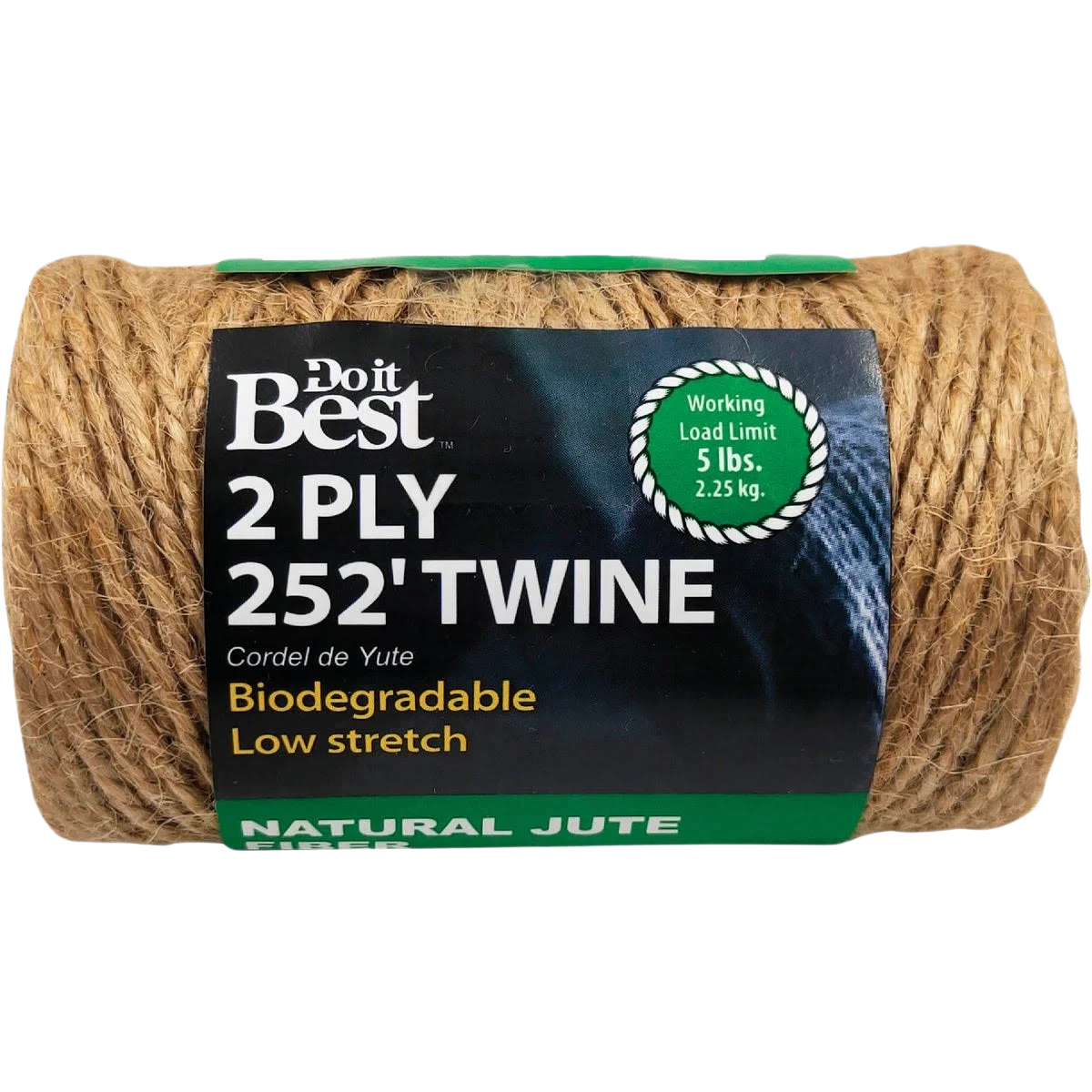 Durable Do it 2-Ply Brown Natural Jute Fiber Biodegradable Twine 252 ft. Casual