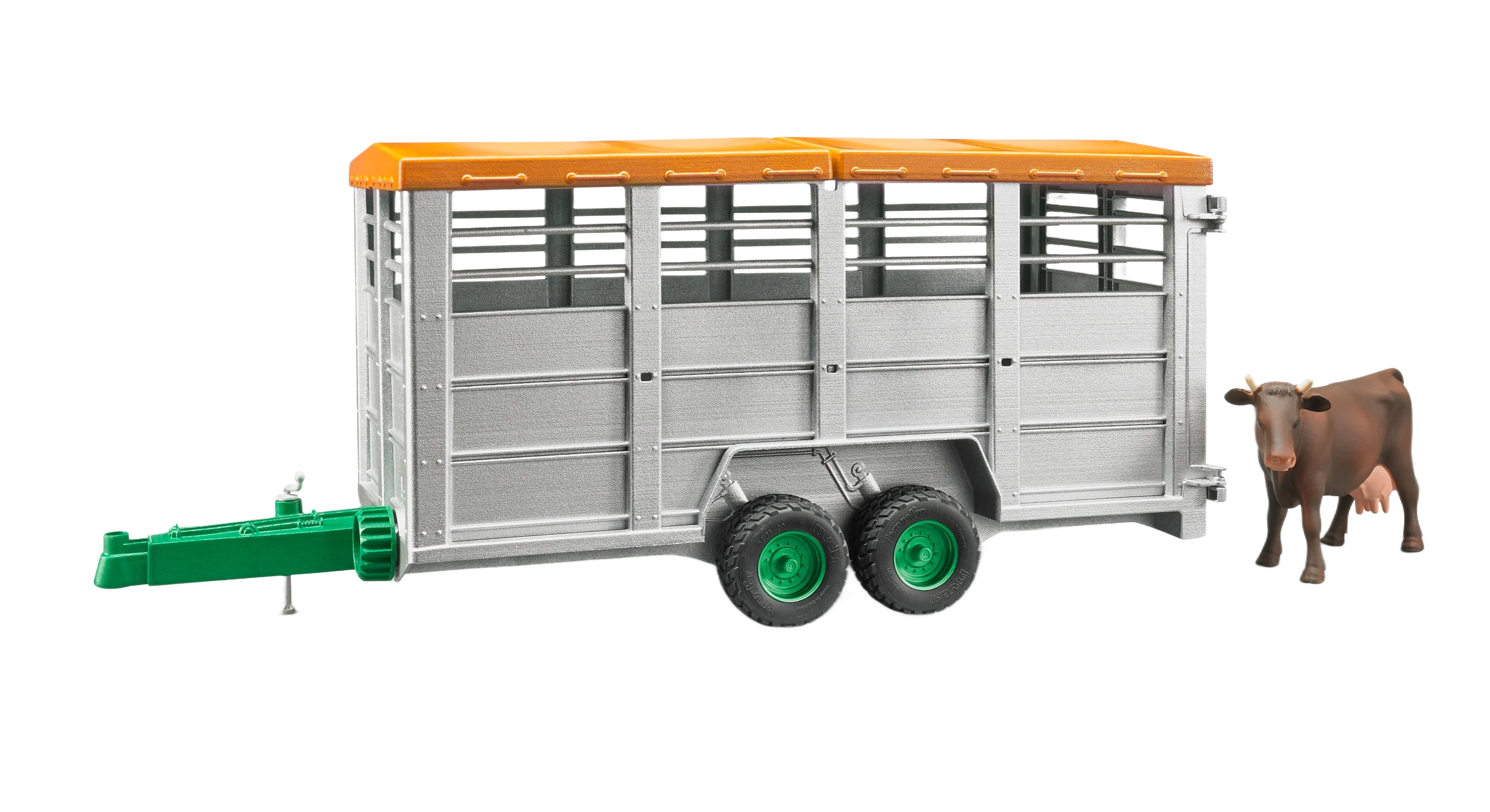 Official Bruder Livestock Trailer Vehicle with 1 Cow Brown Black One Size Reliable