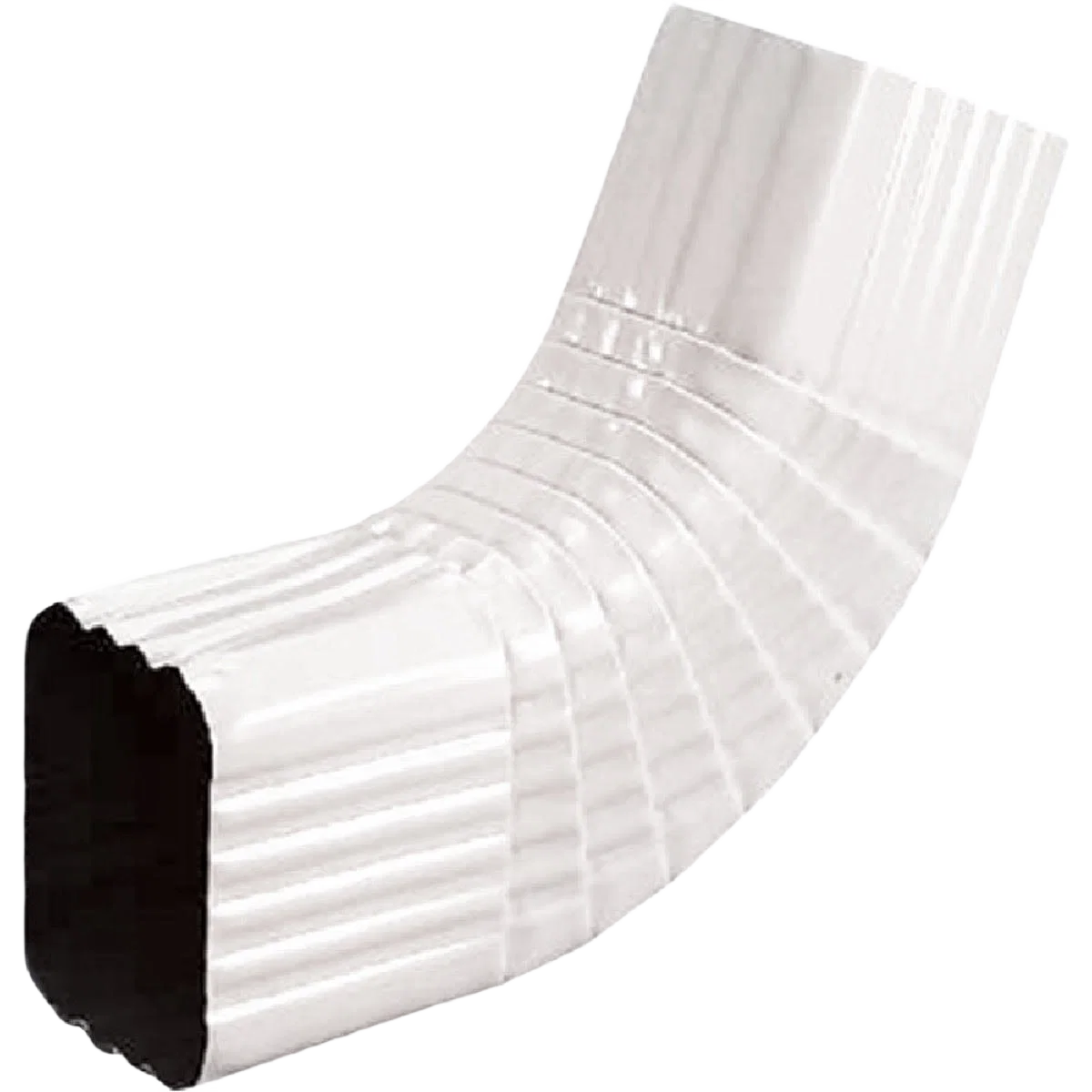Elite Spectra Metals 2 in. x 3 in. Aluminum Side Downspout Elbow White Classic