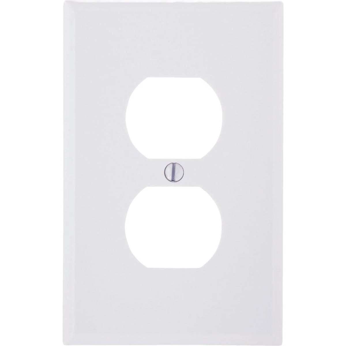 Modern Leviton Mid-Way 1-Gang Smooth White Outlet Wall Plate World-Class