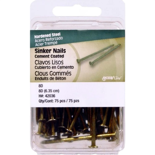 Fine Hillman 42036 11.5 x 2-1 2 in. Anchor Wire Sinker Nails Vinyl Coated 75 ct Pure