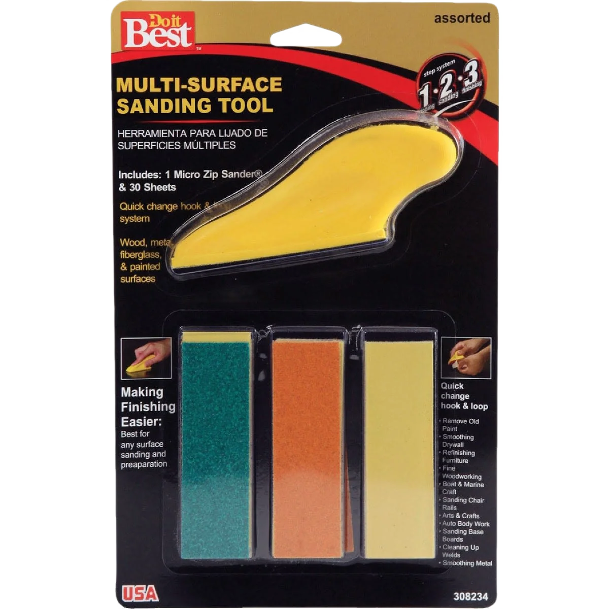 Sophisticated Do it Micro Zip Sander Hand Sanding Kit Outstanding