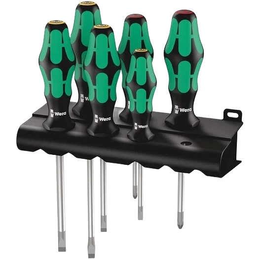 High-Grade Wera Tools 334 6 Rack Screwdriver Set Kraftform Plus Lasertip Rack Sustainable