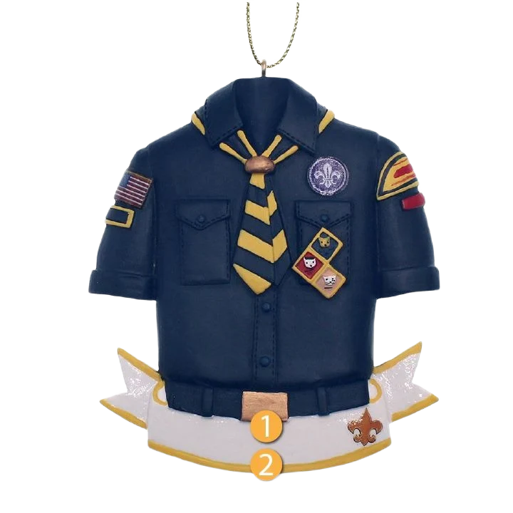 Dependable Kurt S. Adler Personalized Cub Scout Shirt Ornament Professional