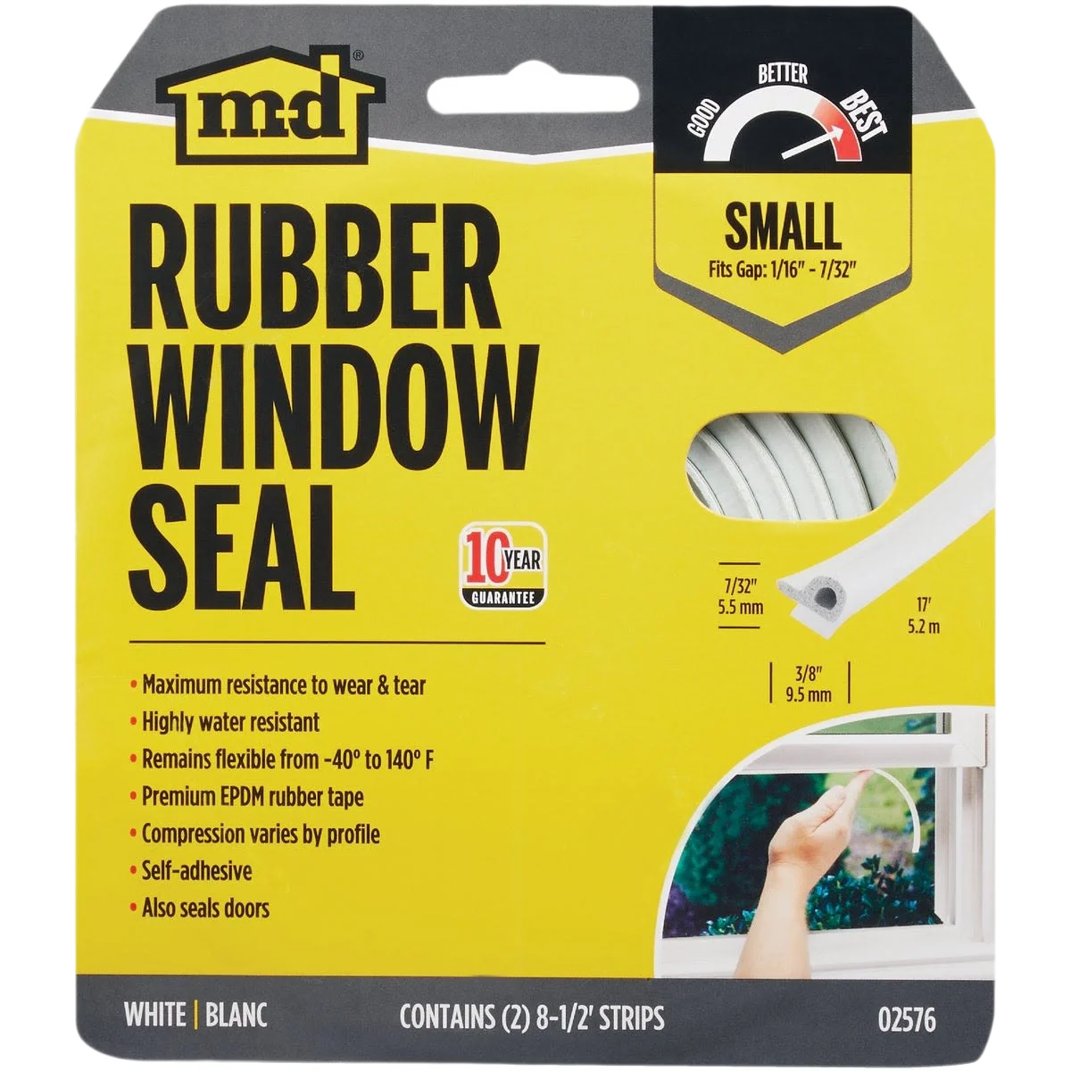 Selected M-D Extreme Temperature Medium Gap Rubber Weatherstrip Traditional